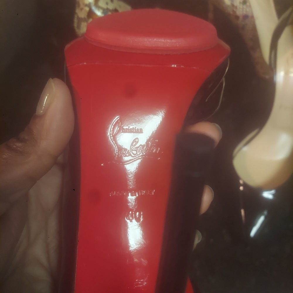 Christian Louboutin Red and Black Heels